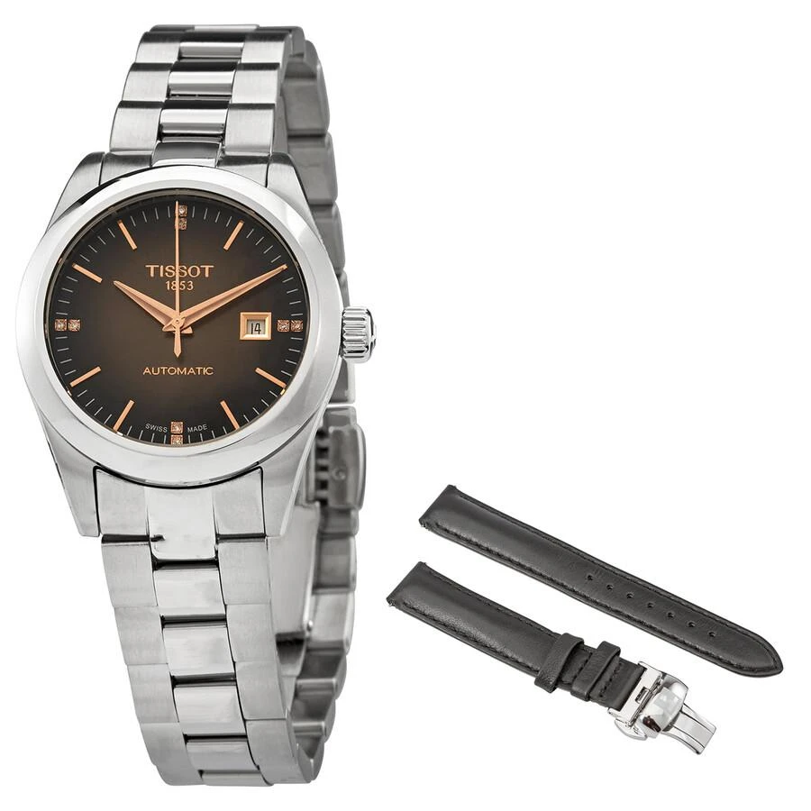 商品Tissot|T-My Lady Automatic Diamond Anthracite Gradient Dial Ladies Watch T132.007.11.066.01,价格¥3061,第1张图片