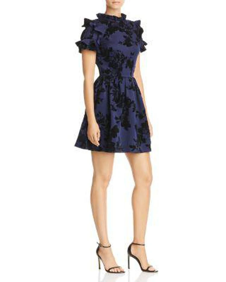 商品AQUA|Flocked Ruffle-Sleeve Dress - 100% Exclusive,价格¥251,第1张图片