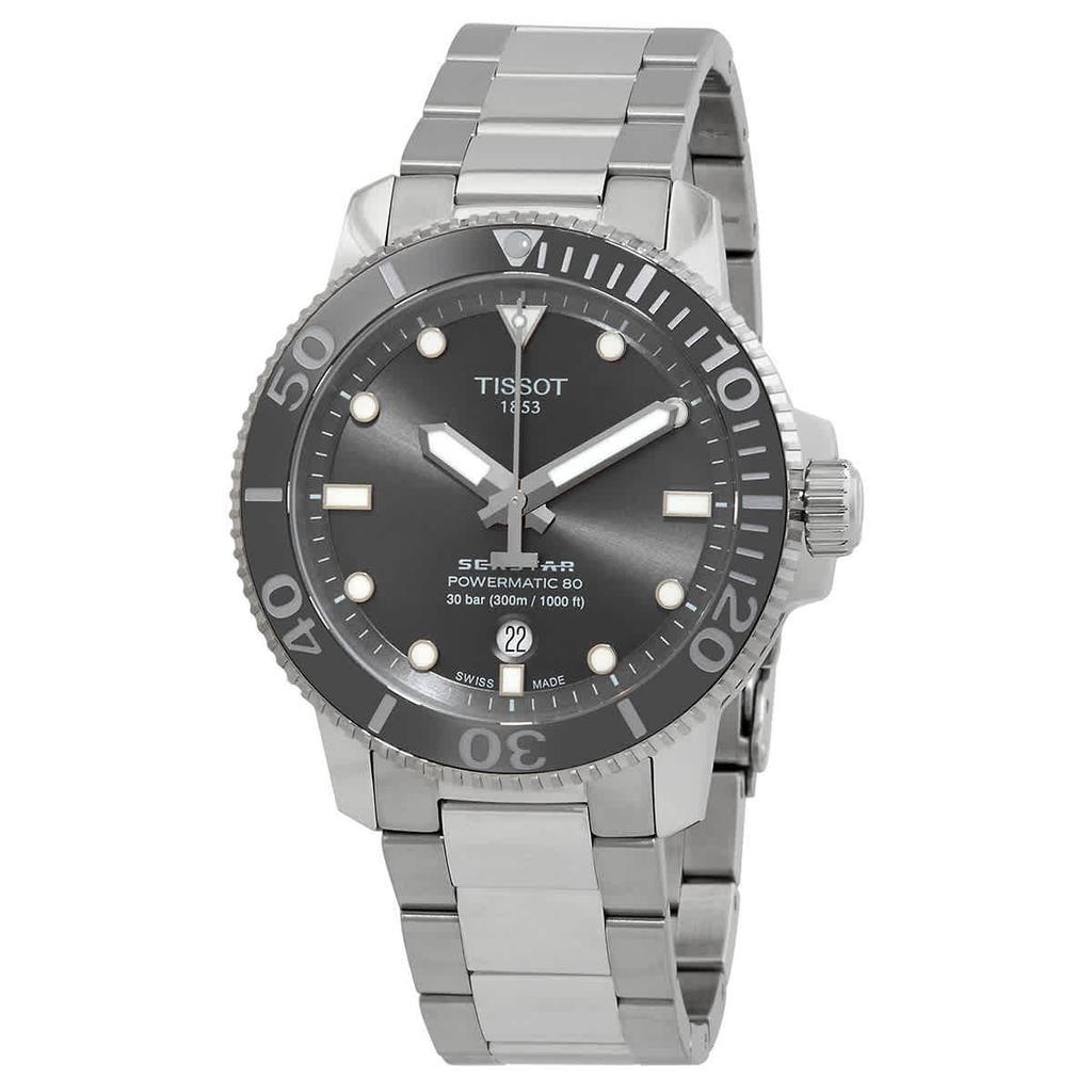 商品Tissot|Tissot Seastar Automatic Grey Dial Mens Watch T120.407.11.081.01,价格¥3789,第1张图片