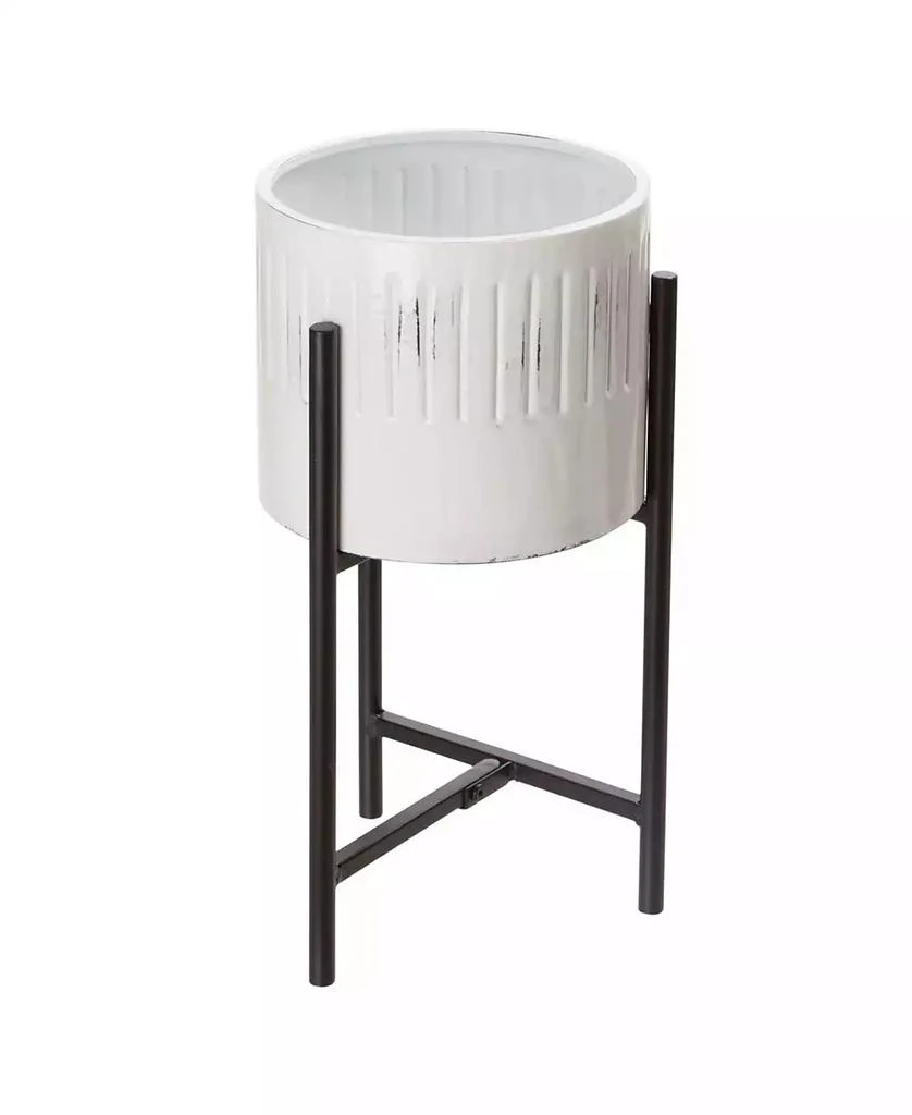 Washed White Metal Plant Stands Set of 3 商品