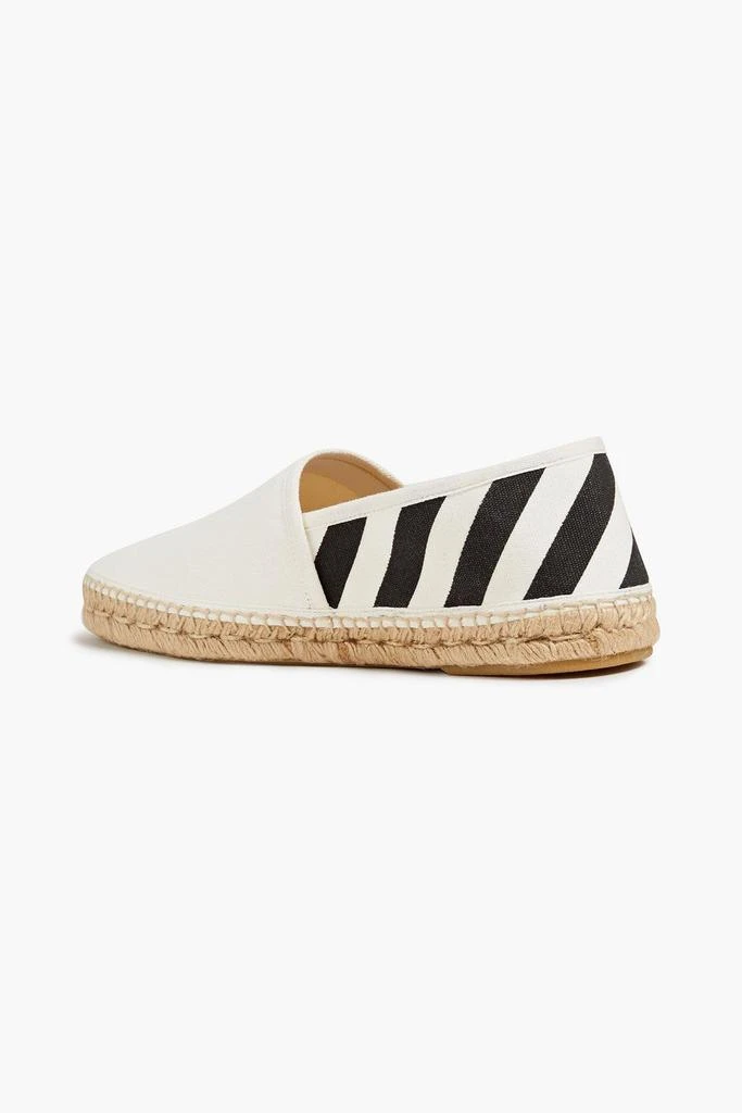 商品Off-White|Striped cotton-canvas espadrilles,价格¥776,第3张图片详细描述