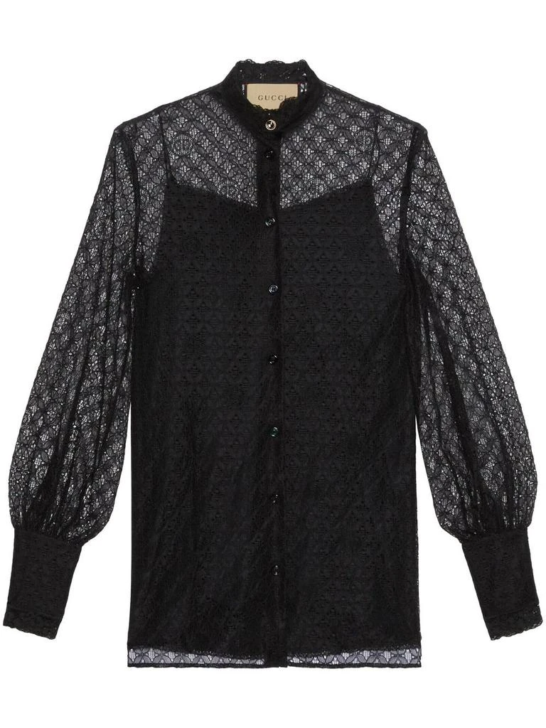 商品Gucci|GUCCI - Gg Lace Shirt,价格¥18224,第1张图片