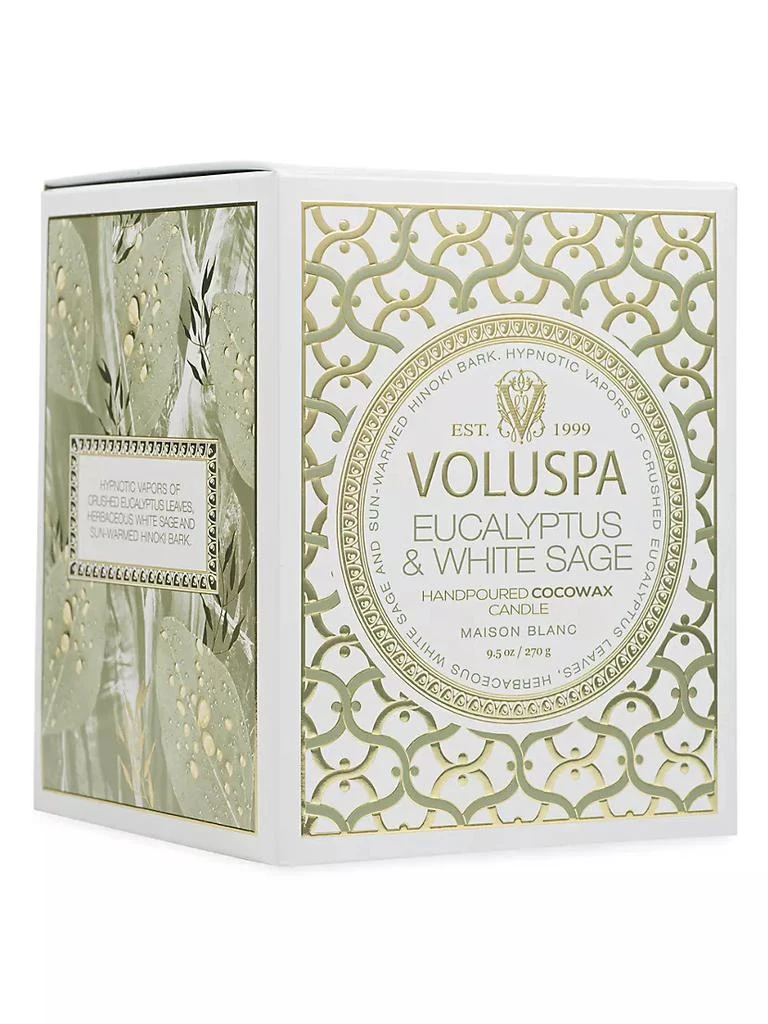 商品Voluspa|Eucalyptus & White Sage Boxed Classic Candle,价格¥226,第4张图片详细描述