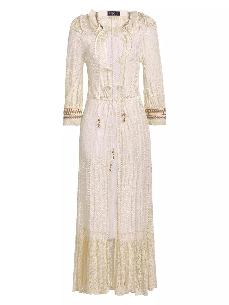 商品PatBO|Jute-Trimmed Lace Cover-Up Robe,价格¥2597,第1张图片