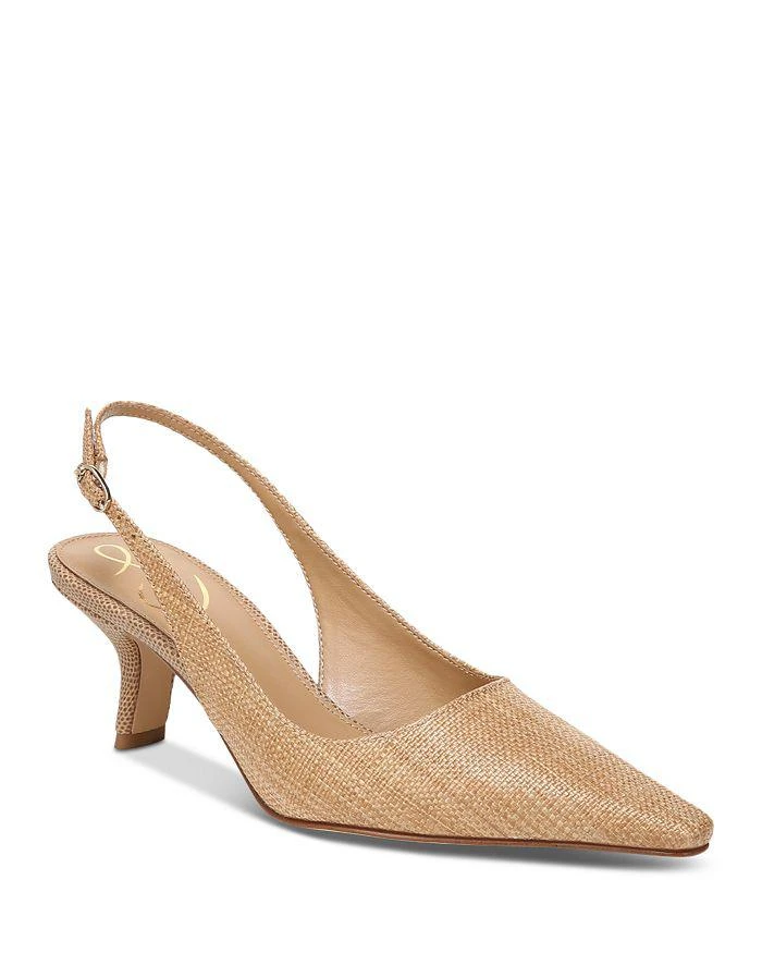 商品Sam Edelman|Women's Bianka Pointed Toe Mid Heel Slingback Sandals,价格¥1034,第1张图片详细描述