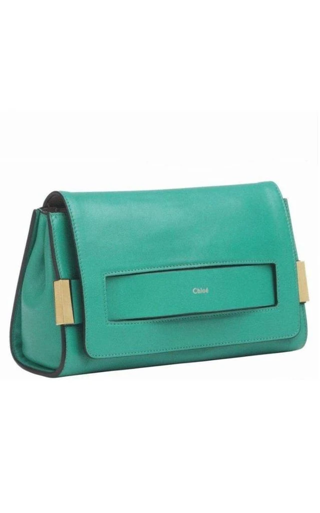 商品Chloé|Jade Green Leather Clutch,价格¥9671,第1张图片