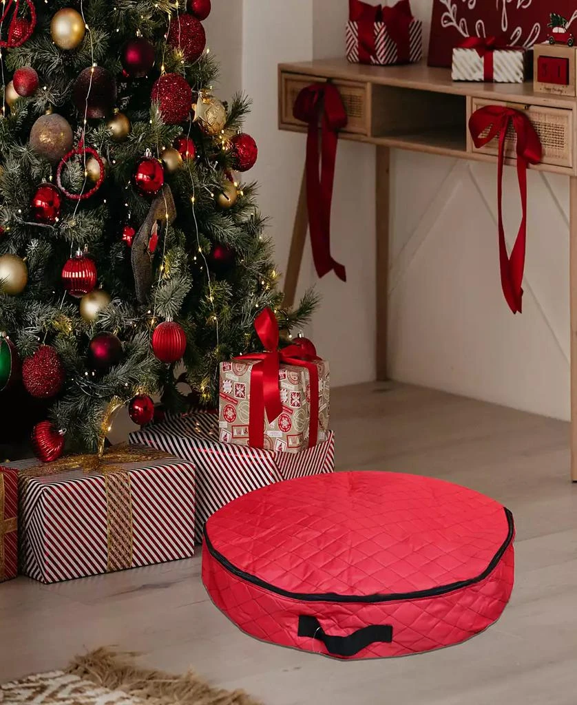 商品Northlight|36" Premium Quilted Christmas Wreath Storage Bag,价格¥445,第3张图片详细描述