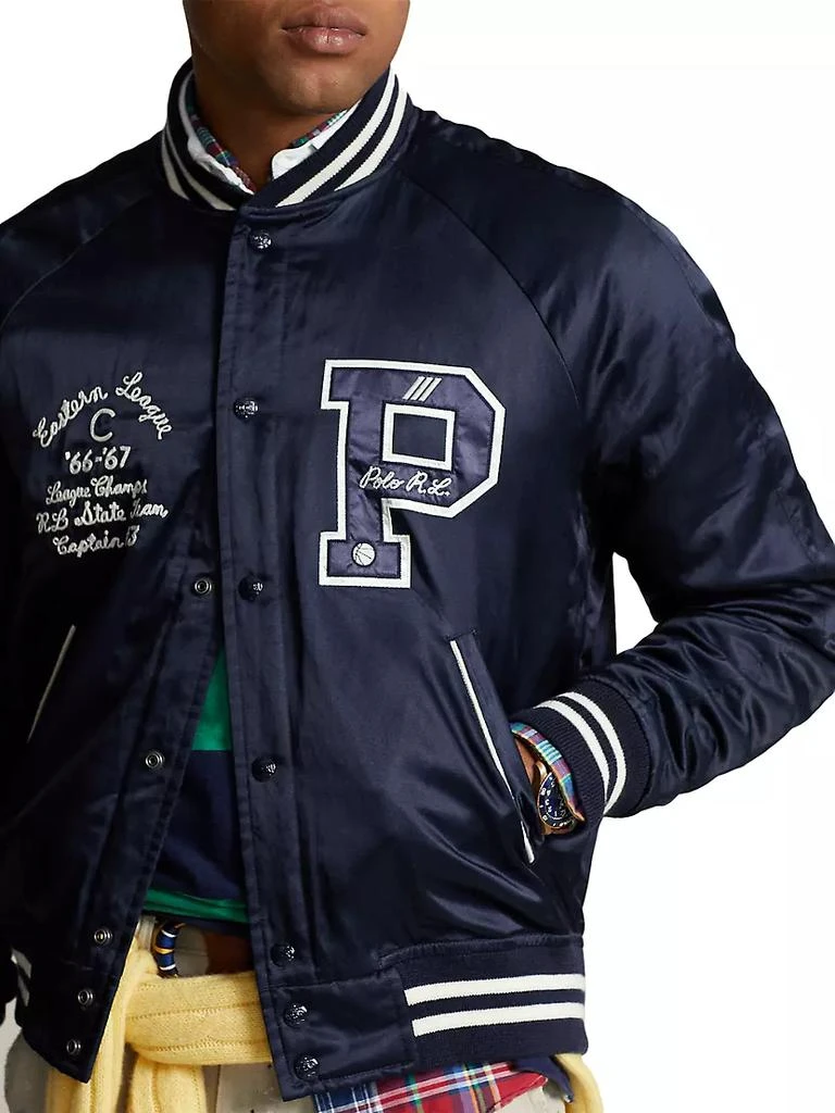 商品Ralph Lauren|Patchwork Cotton-Blend Bomber Jacket,价格¥5141,第5张图片详细描述