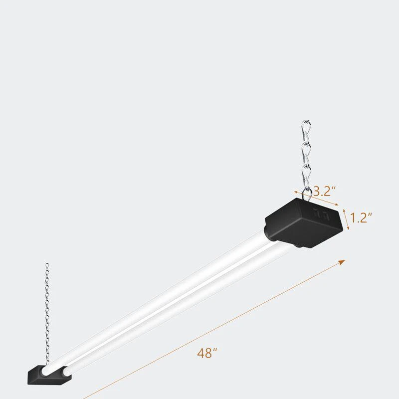 商品Defong|4-Pack 4FT Linkable Black LED Shop Lights,价格¥370,第2张图片详细描述