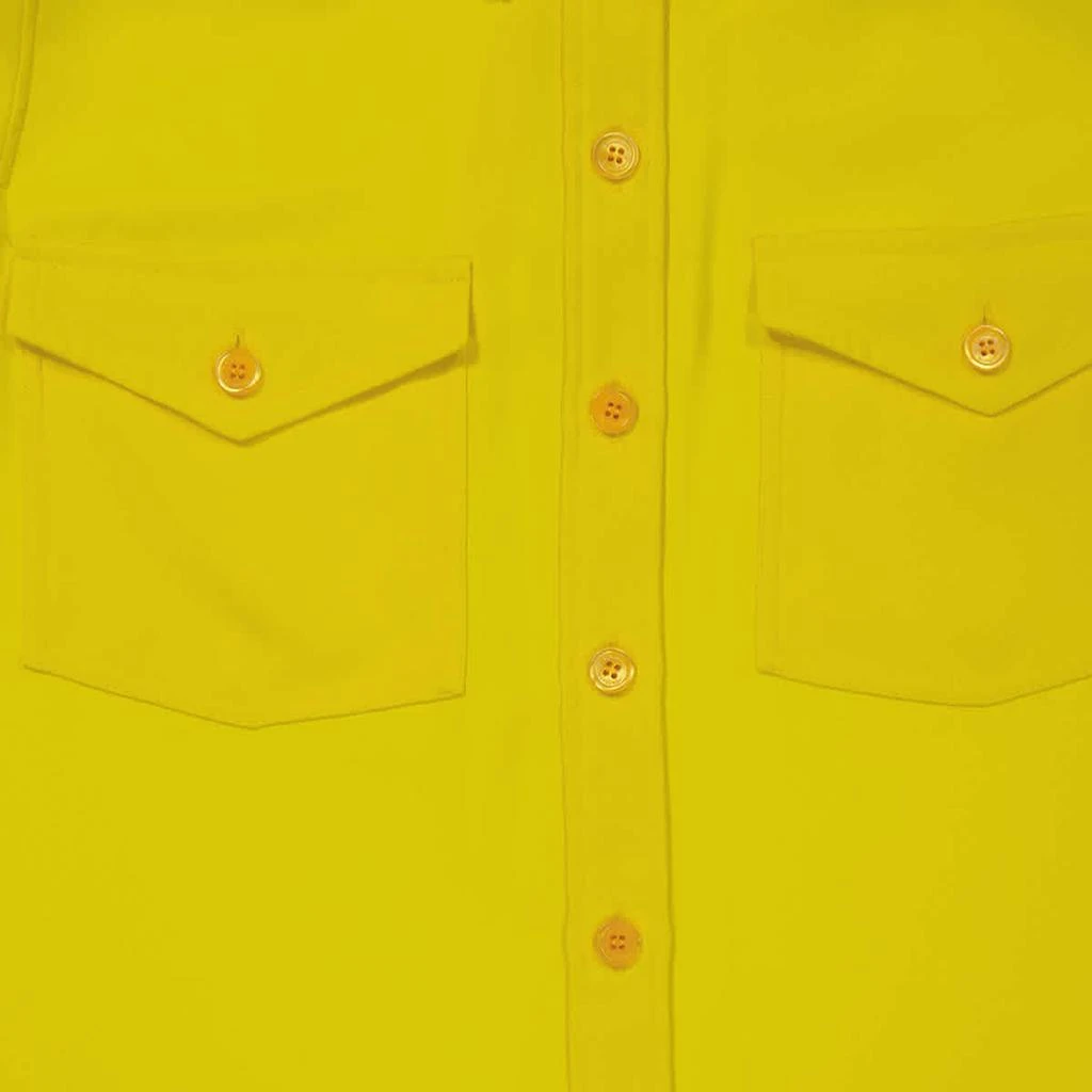 商品Burberry|Ladies Pale Tulip Yellow Long-Sleeve Button-Down Classic Shirt,价格¥1888,第3张图片详细描述