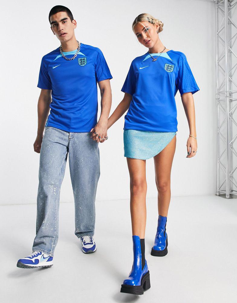 Nike Football World Cup 2022 England unisex t-shirt in blue商品第4张图片规格展示