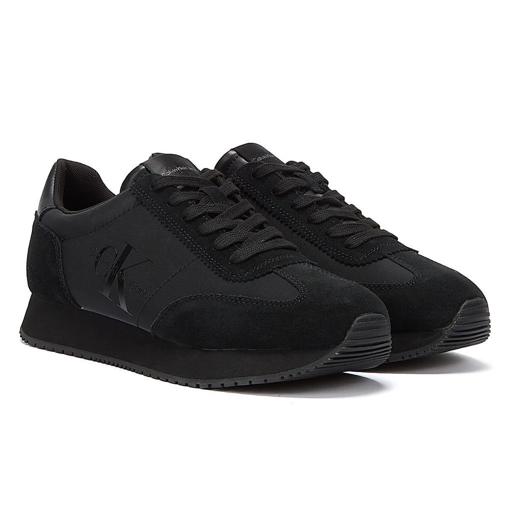 商品Calvin Klein|Calvin Klein Jeans Retro Runner 1 Mens Black Trainers,价格¥627,第1张图片