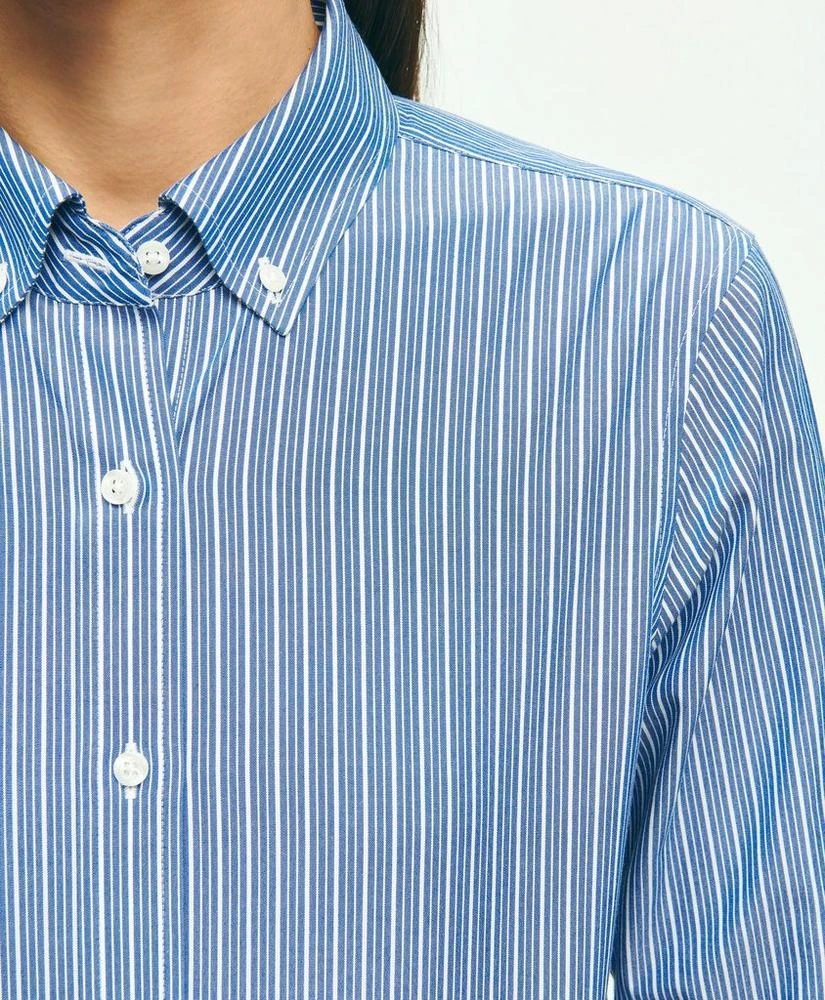 商品Brooks Brothers|Classic Fit Stretch Supima® Cotton Non-Iron Striped Dress Shirt,价格¥377,第3张图片详细描述