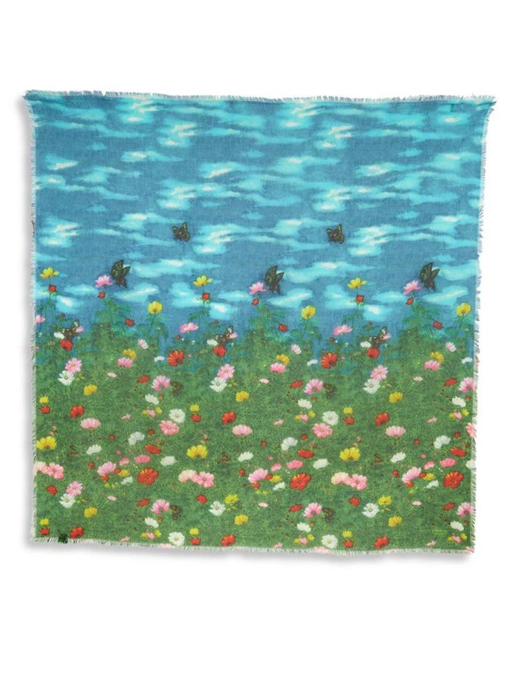 商品Gucci|Vita Garden Modal & Silk Scarf,价格¥3150,第2张图片详细描述