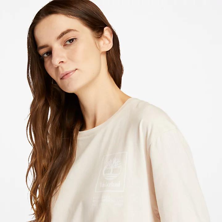 商品Timberland|Organic Cotton Utility T-shirt for Women in White,价格¥219,第7张图片详细描述