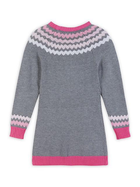 Little Girl's & Girl's Fair Isle Sweater Dress商品第2张图片规格展示