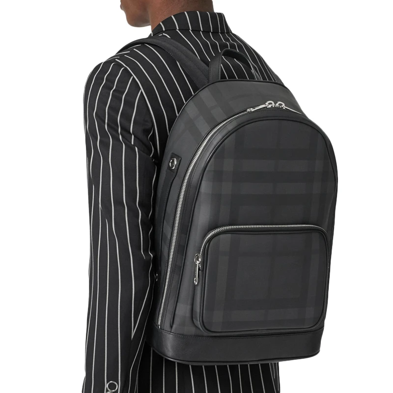 Burberry 博柏利 男士格纹拼皮革双肩包 8013988 商品