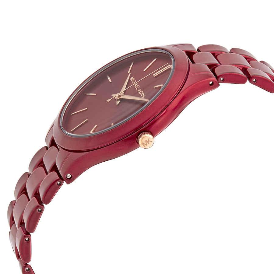 Michael Kors Slim Runway Red Dial Watch MK3895商品第2张图片规格展示