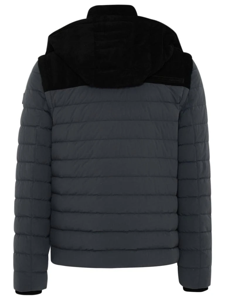 商品Moose Knuckles|CHARCOAL GREY SYNTHETIC TEXTILE SHORT DOWN JACKET,价格¥6425,第3张图片详细描述