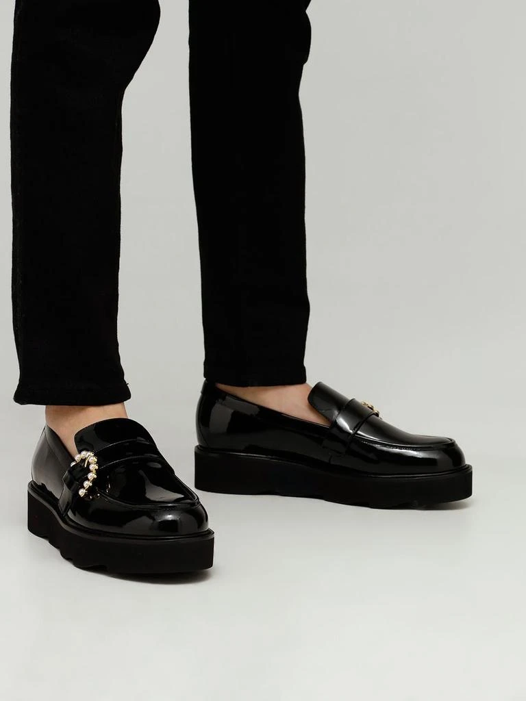 商品Stuart Weitzman|40mm Piper Superlift Patent Loafers,价格¥3759,第2张图片详细描述