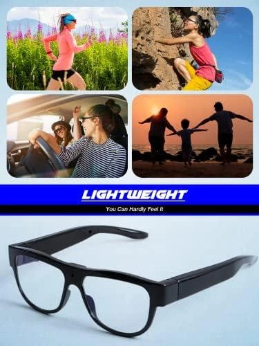 商品KLSYQ|Camera Glasses 1080P HD Outdoor Sports Smart Glasses, Suitable for Outdoor Sports, Hiking, Travel, Party Records (32G Memory Card Included),价格¥450,第3张图片详细描述