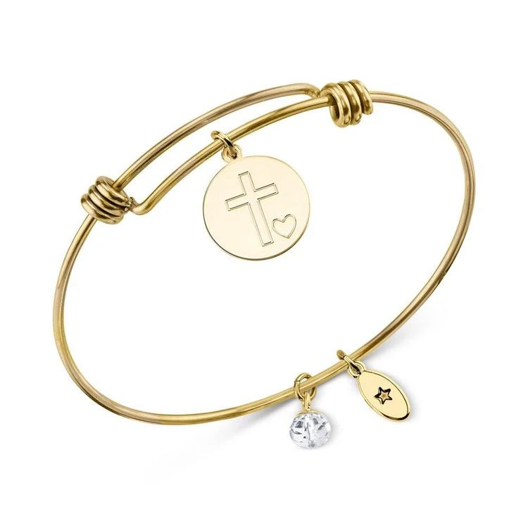 商品Unwritten|Gold-Tone Faith Adjustable Bangle Bracelet,价格¥104,第2张图片详细描述