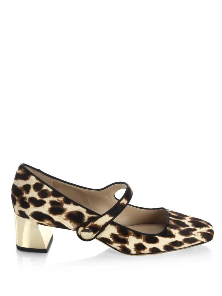 商品Tory Burch|Marisa Leopard-Print Calf Hair Mary Jane Pumps,价格¥1075,第5张图片详细描述