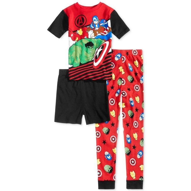 商品Avengers|Marvel's  3-Pc. Cotton Pajama Set, Little Boys (4-7) & Big Boys (8-20),价格¥150,第2张图片详细描述