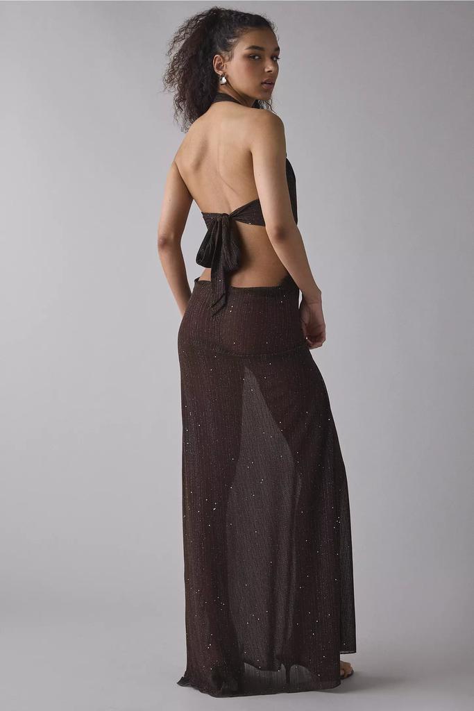 sheer glitter backless dress in multi jaded london Real Leather Jackets | Cushion Covers & Wallets main image 1