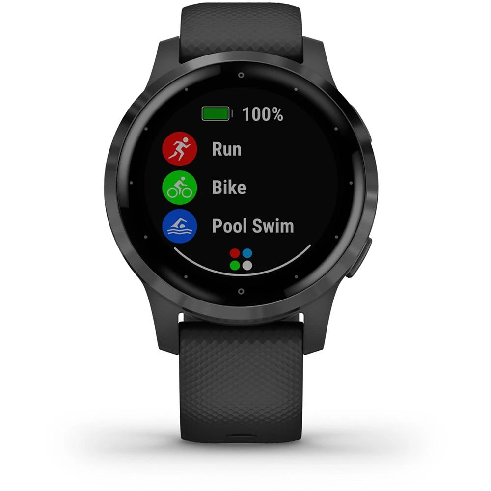 Unisex vivoactive 4S Black Silicone Strap Touchscreen Smart Watch 40mm 商品