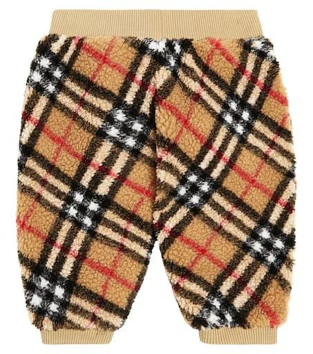 商品Burberry|婴幼儿 — Burberry Check泰迪绒运动裤,价格¥3565,第2张图片详细描述