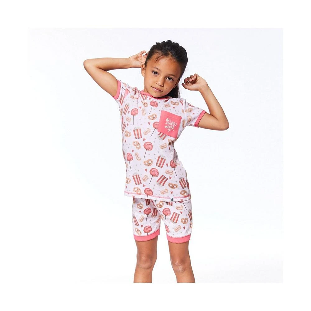 商品Deux par Deux|Girl Organic Cotton Two Piece Short Pajama Set Light Pink Popcorn & Lollipop Print - Toddler|Child,价格¥268,第3张图片详细描述