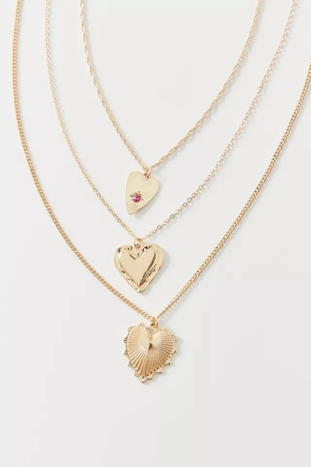 商品Urban Outfitters|Metal Heart Layering Necklace,价格¥74,第2张图片详细描述