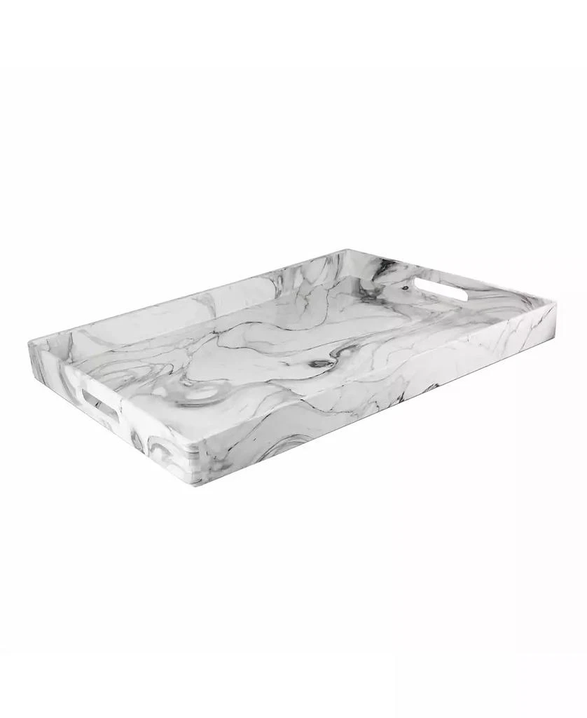 商品American Atelier|Marble Swirl Tray with Handless, 14" x 19",价格¥206,第1张图片