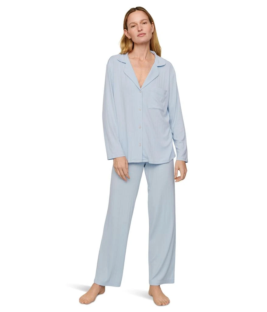 商品Eberjey|Gisele Rib Long Pj Set,价格¥1266,第1张图片