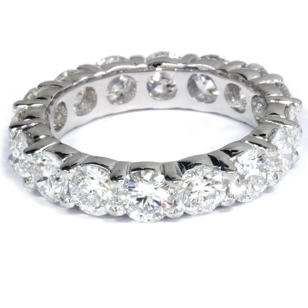 商品Pompeii3|5 Ct Lab Grown Diamond Eternity Ring Womens Wedding Band 14K White Gold,价格¥13495,第2张图片详细描述