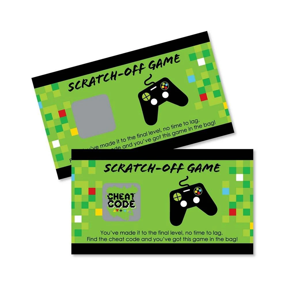 商品Big Dot of Happiness|Game Zone - Pixel Video Game Party Game Scratch Off Cards - 22 Ct,价格¥112,第1张图片