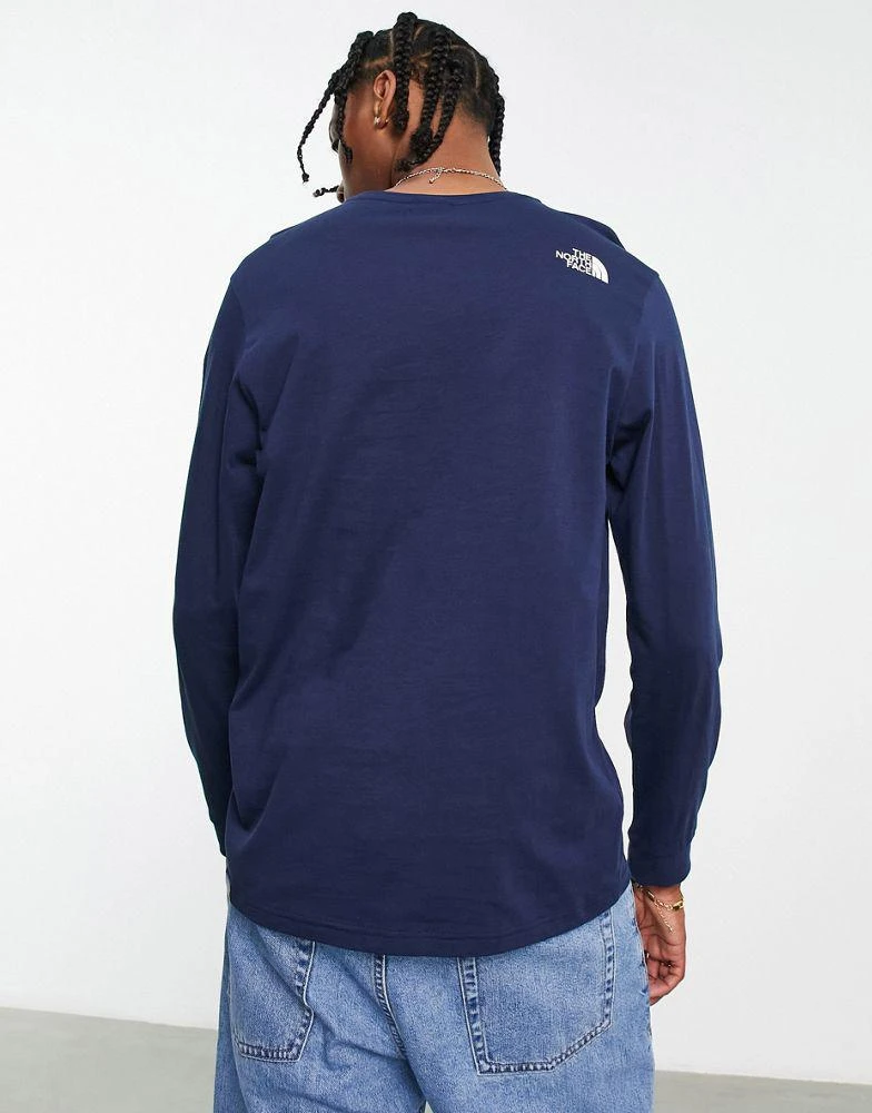 商品The North Face|The North Face Simple Dome long sleeve t-shirt in navy,价格¥341,第2张图片详细描述