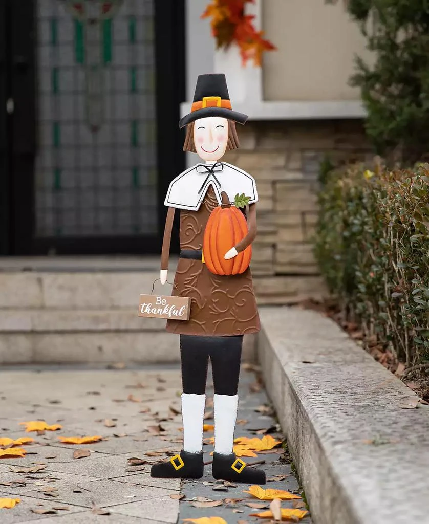 商品Glitzhome|Metal Thanksgiving Pilgrim Boy Yard Stake, Standing Decor or Hanging Decor, 36",价格¥229,第5张�图片详细描述