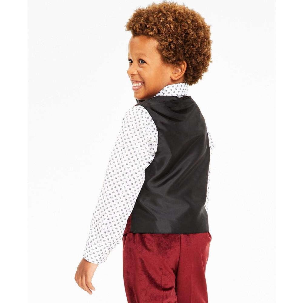 商品Nautica|Little Boys 4-Pc. Velvet Vest, Pants, Shirt & Bowtie Set,价格¥479,第7张图片详细描述