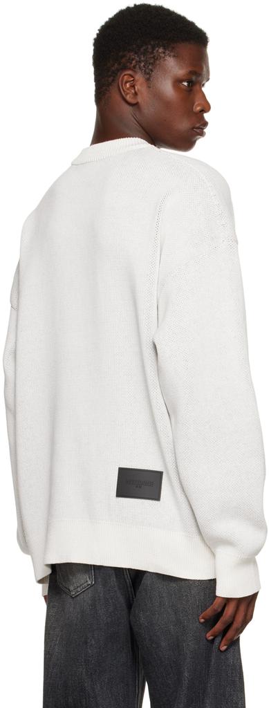 White Jacquard Sweater商品第3张图片规格展示