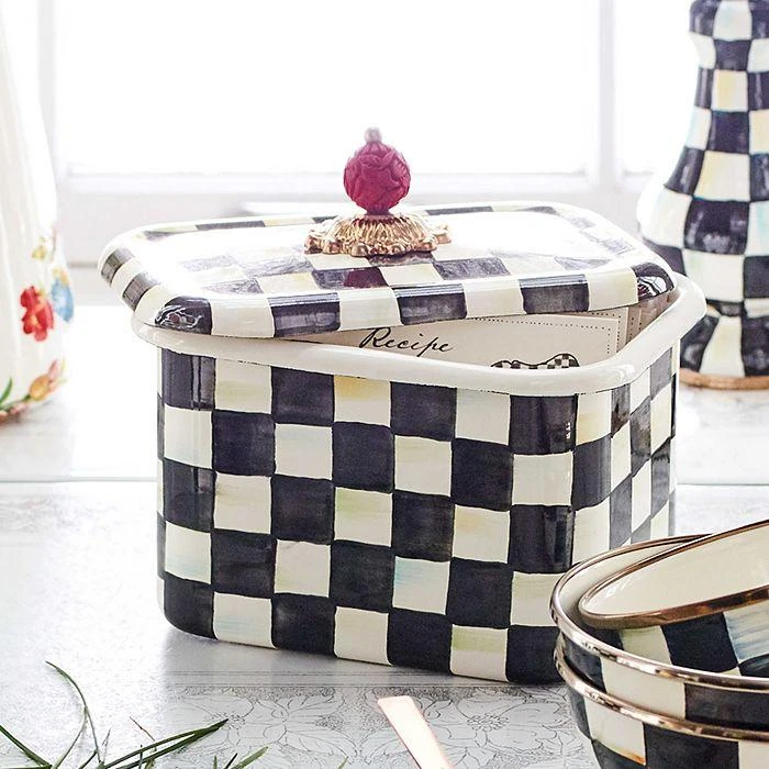 商品MacKenzie-Childs|Courtly Check® Recipe Box,价格¥967,第3张图片详细描述