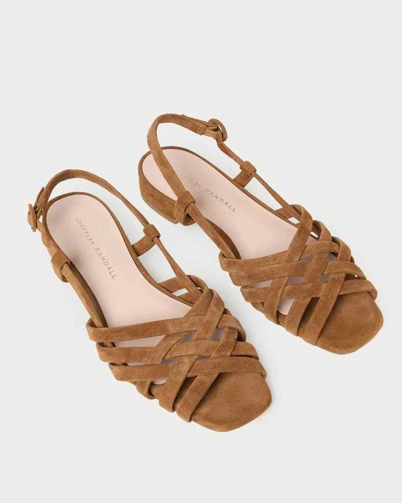 商品Loeffler Randall|Women's Shelly Lattice Sling Back Sandals In Cacao,价格¥1455,第2张图片详细描述