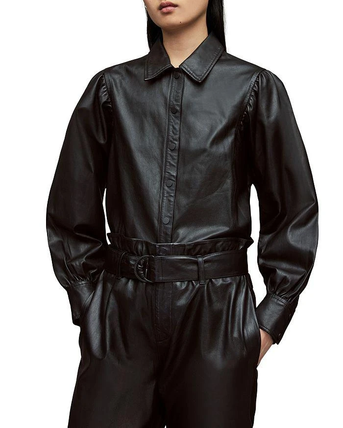 商品ALL SAINTS|Bella Leather Shirt,价格¥1700,第1张图片