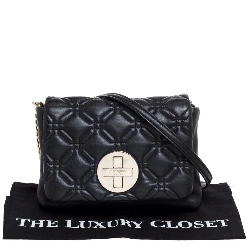 Kate Spade Black Leather Astor Court Naomi Crossbody Bag 商品