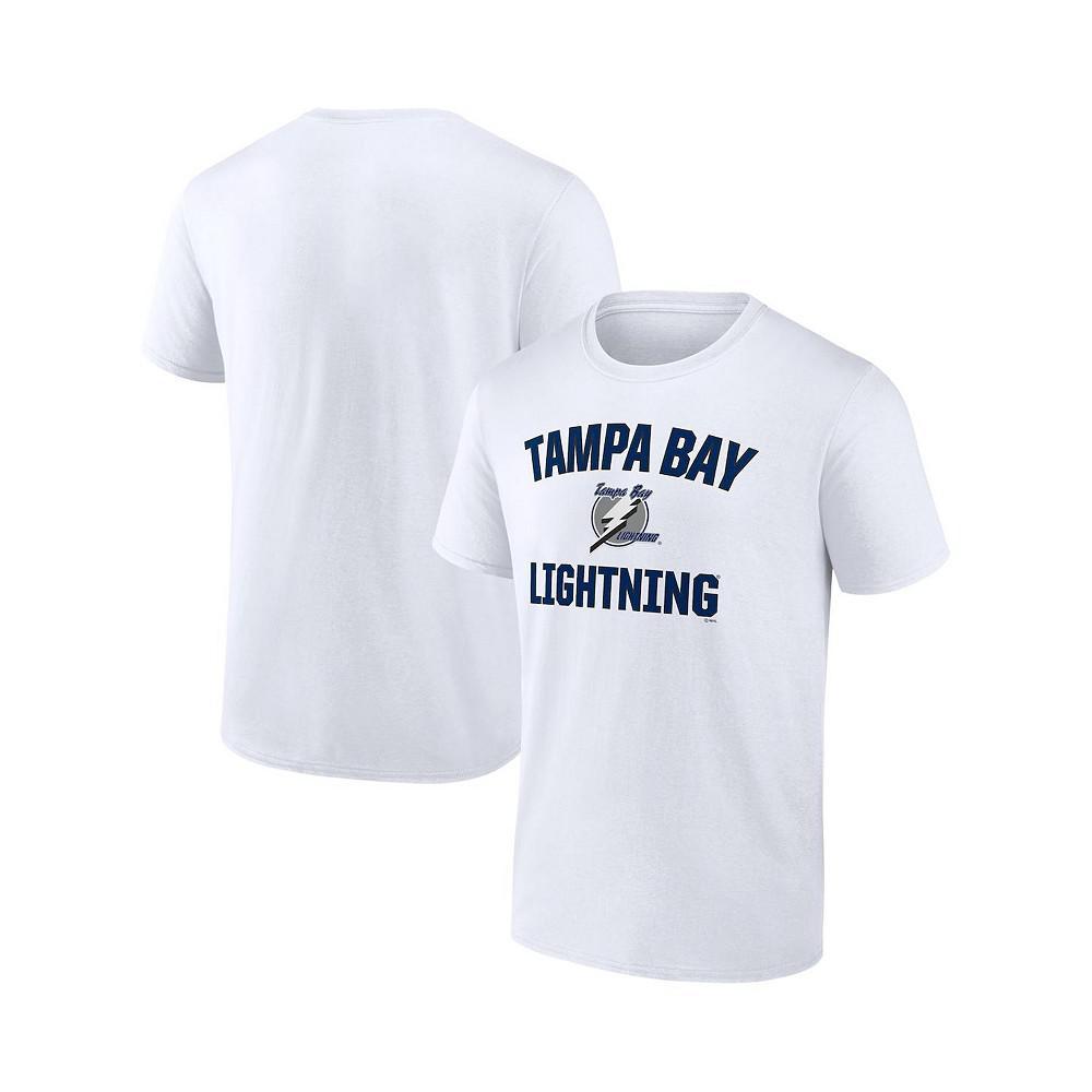 商品Fanatics|Men's Branded White Tampa Bay Lightning Special Edition 2.0 Wordmark T-shirt,价格¥216,第1张图片