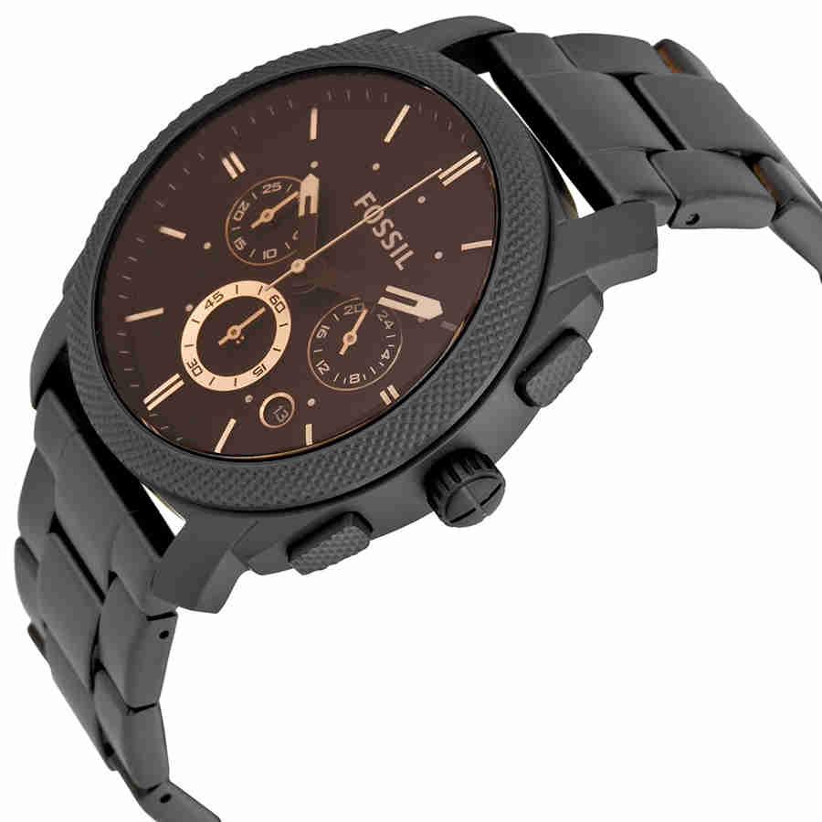 Fossil Machine Chronograph Dark Brown Dial Mens Watch FS4682商品第2张图片规格展示