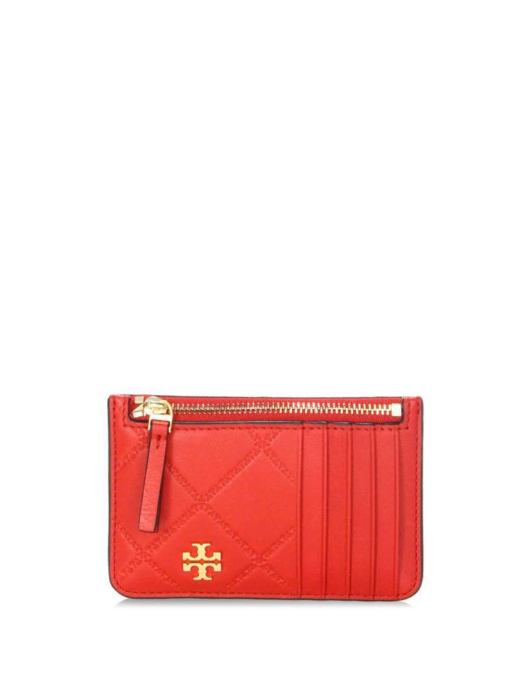 商品Tory Burch|Georgia Top Zip Leather Card Case,价格¥518,第1张图片