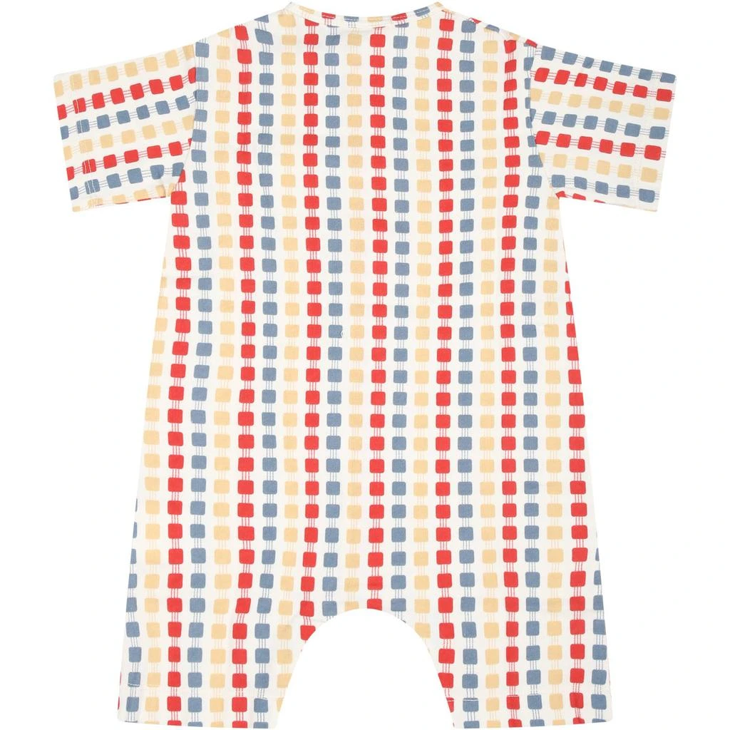 商品Coco Au Lait|Ivory Romper For Babykids With Logo And Geometric Pattern,价格¥725,第2张图片详细描述