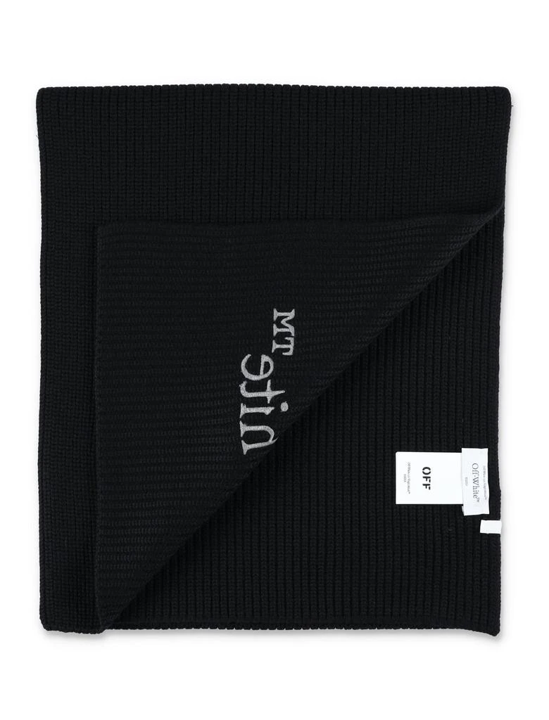商品Off-White|Off-White Bookish Logo Embroidered Scarf,价格¥1825,第2张图片详细描述